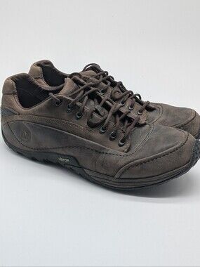 Merrell Men's Dark Brown Leather Casual Slip-On Sneakers